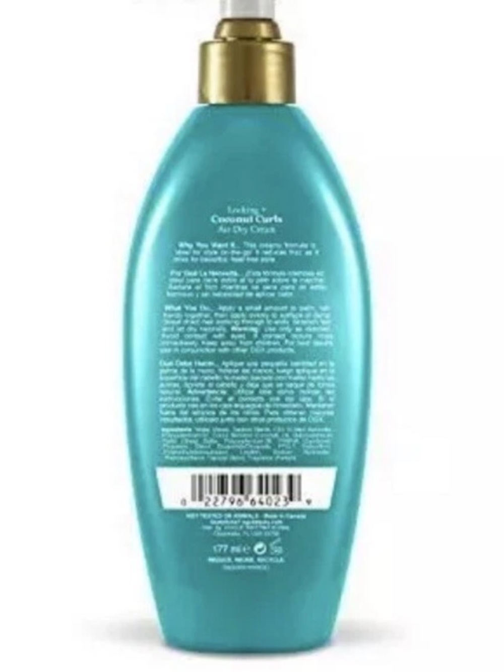 OGX Locking + Coconut Curls Air Dry Cream, No Parabens, 6 oz. - Picture 2 of 4